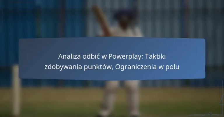 Analiza odbić w Powerplay: Taktiki zdobywania punktów, Ograniczenia w polu