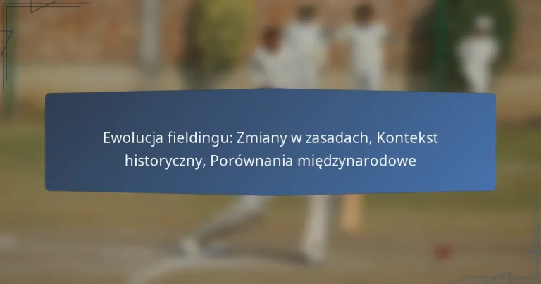 Ewolucja fieldingu: Zmiany w zasadach, Kontekst historyczny, Porównania międzynarodowe