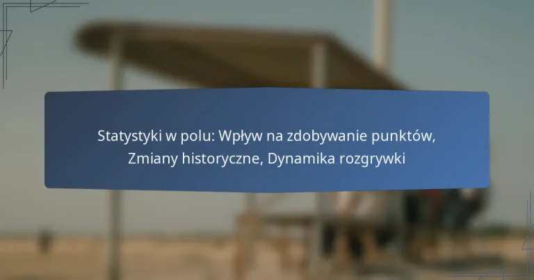 Statystyki w polu: Wpływ na zdobywanie punktów, Zmiany historyczne, Dynamika rozgrywki